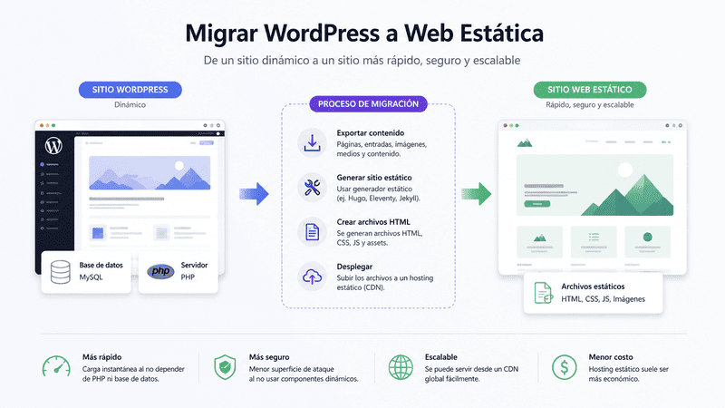 Caso de éxito migración de wordpress a web estática
